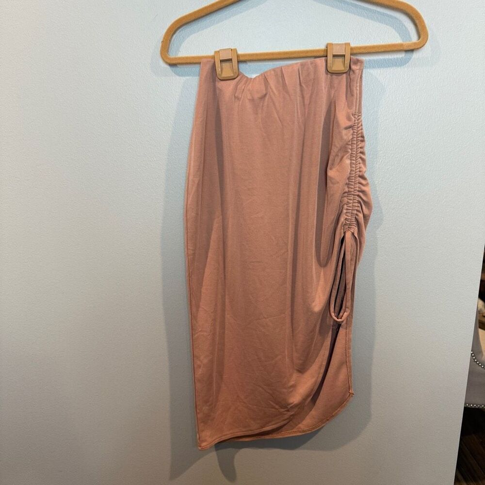 Open Edit XS ruched Skirt Nude
